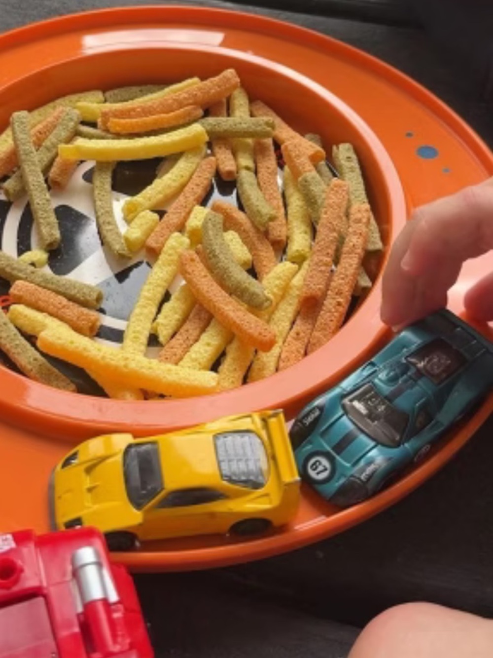 Hot Wheels VIRAL Retro Track Plate Kids Toy Race Track Plate - Orange *Sensory